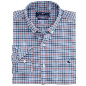 Vineyard Vines Plaid Slim Fit Flannel Tucker Shirt EUC Size L